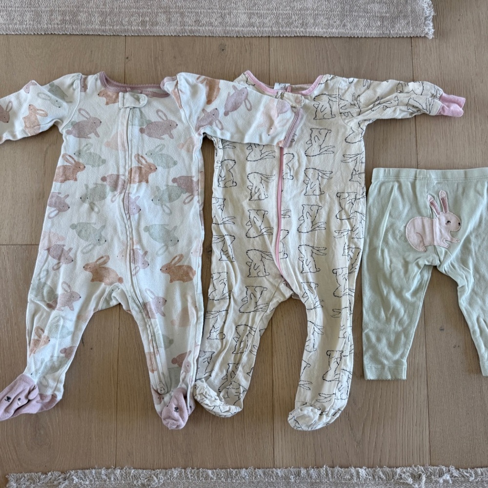 🐰🌷 Bunny Bundle Easter Spring Clothes, Girls 6-9M